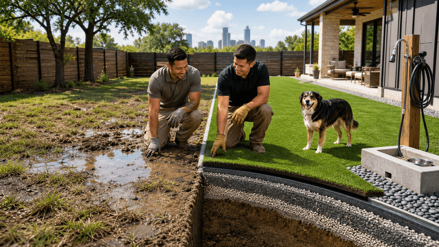 Austin Dog Yard Makeovers: Before/After Costs and Odor & Drainage Gains